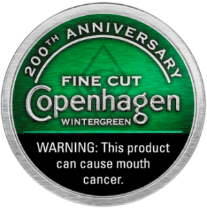 Copenhagen Fine Cut Wintergreen Chewing Tobacco made in USA, 4 x 5 can rolls, 680 g. Ships Free!