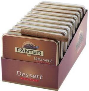 Panter Mignon Dessert Filtered Cigars made in Netherlands. 20 x tin of 20 cigarillos, 400 total.