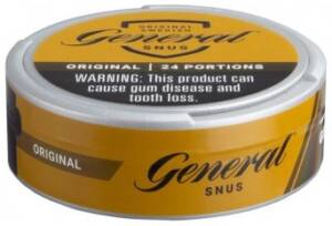 General Original Snus Tobacco. 20 cans. Free shipping!