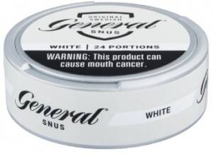 General White Snus Tobacco. 20 cans. Free shipping!